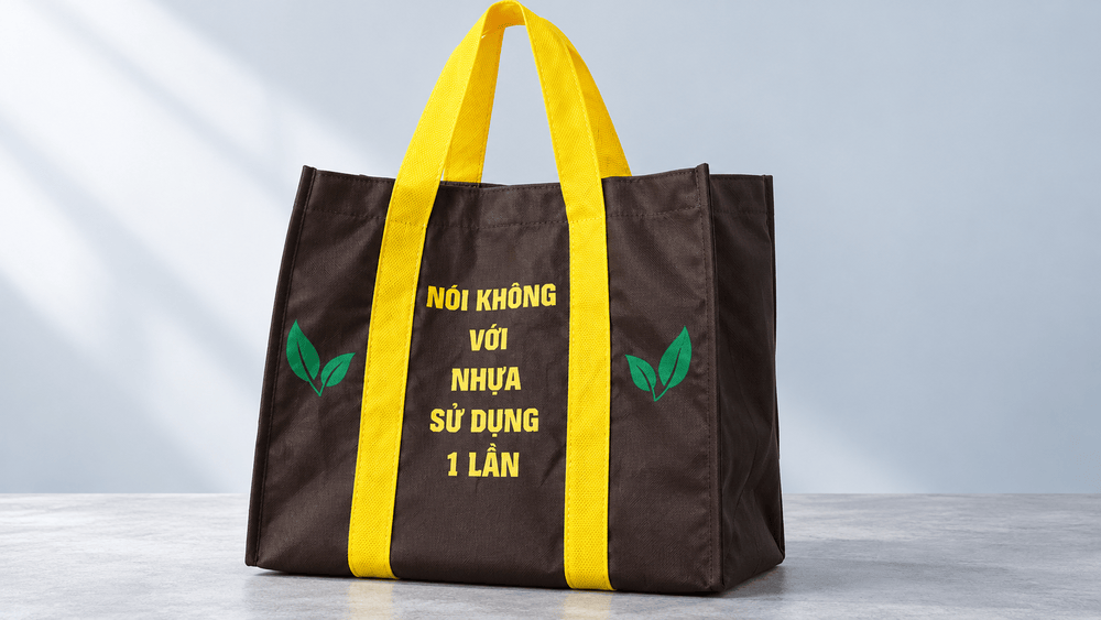 Hình minh họa túi vải trong hoạt động hưởng ứng giảm túi nilon