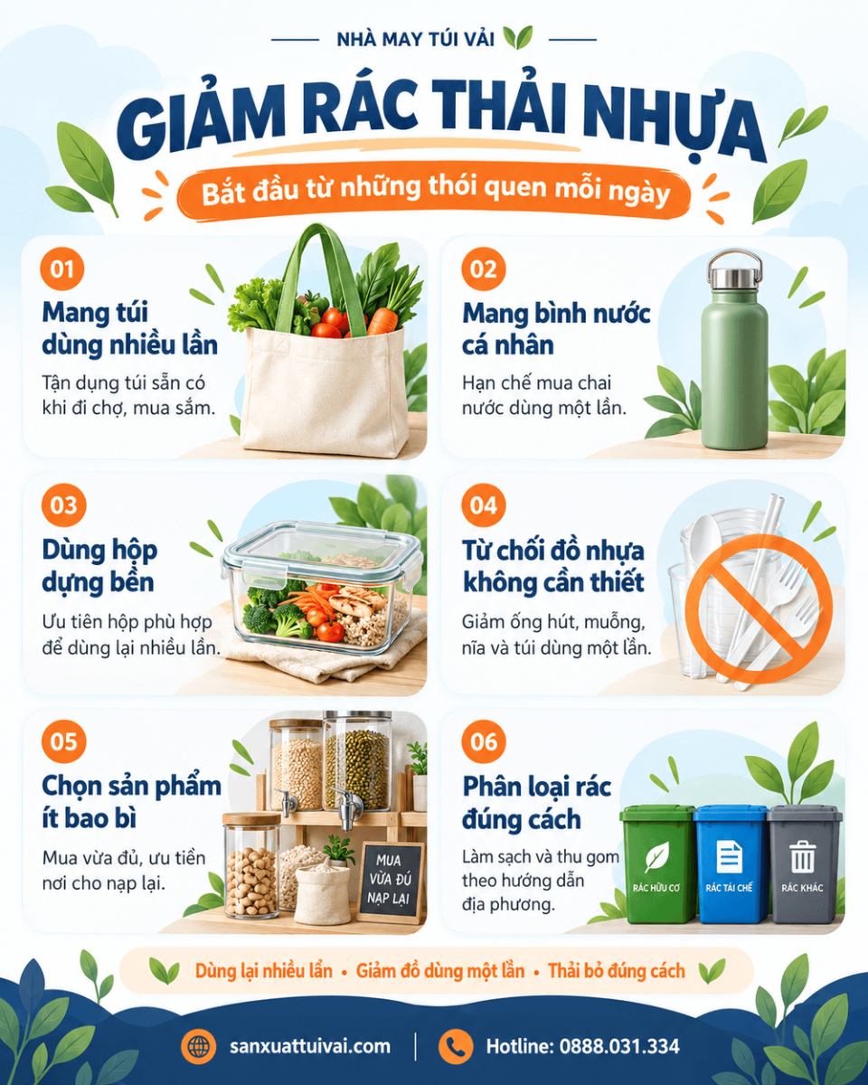 Hình minh họa hoạt động hưởng ứng phong trào chống rác thải nhựa