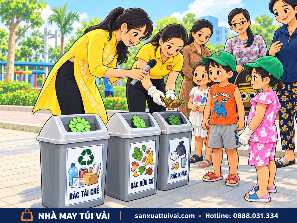 Hình minh họa hoạt động giáo dục bảo vệ môi trường cho trẻ mầm non